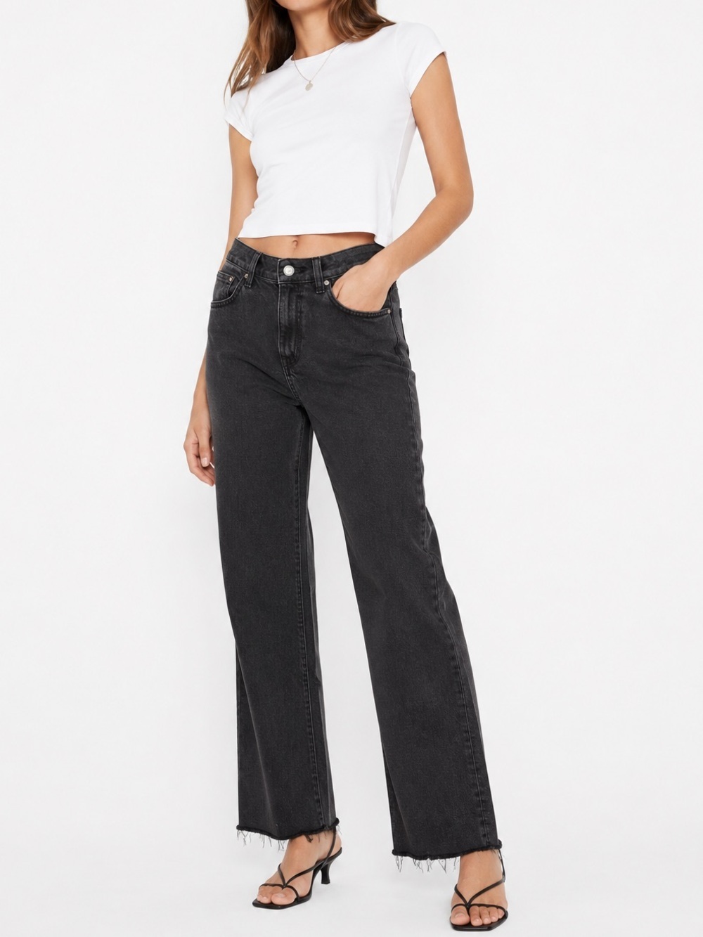 Jeanerica IW011 Brown Overdye Black Straight Leg Jeans Organic Cotton 27/32